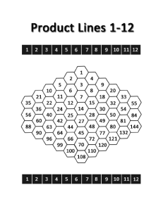 Product Lines Game Board 1-12 (pg. 3)