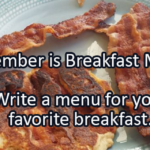 Writing Prompt for September 19: Breakfast