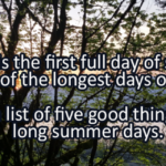 Writing Prompt for June 21: Summer!